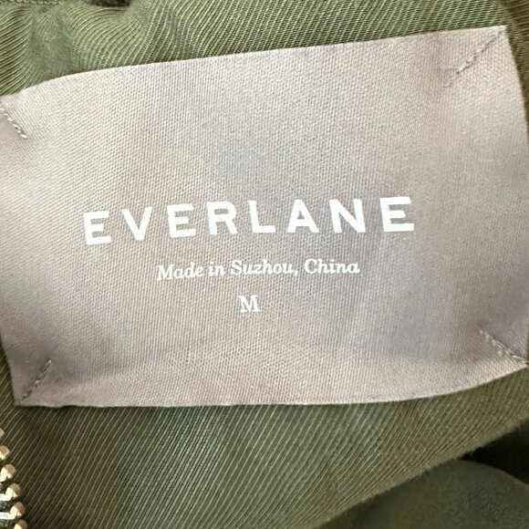 Everlane Womens The E2 Bomber Jacket Olive Green Size Medium Full Zip - Picture 6 of 10